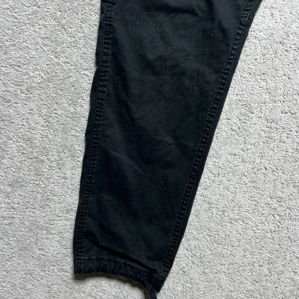 American Eagle Slim Lived-In Cargo Pants Mens 33x32 Black Faded Cotton Flex - Picture 8 of 14